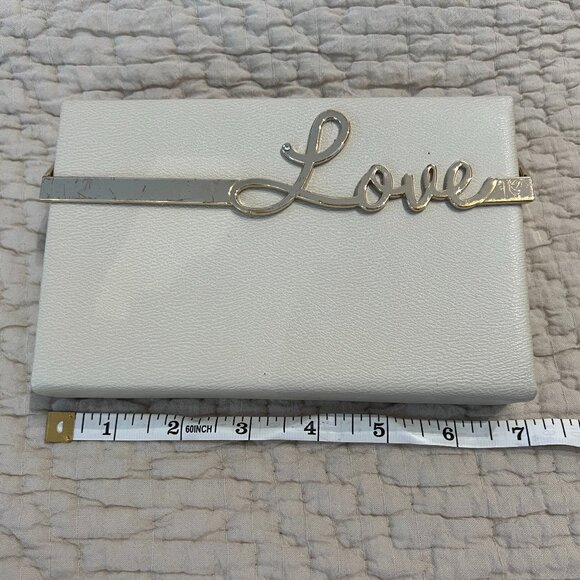 Charlotte Olympia White Leather LOVE Clutch - Picture 3 of 6